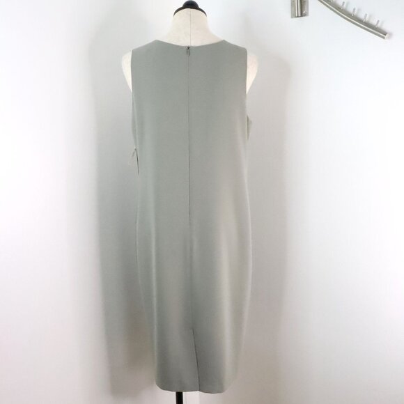 New Harvé Bernard Sport Women's 12 Sage Green Polyester Sleeveless Sheath Dress - Picture 7 of 12